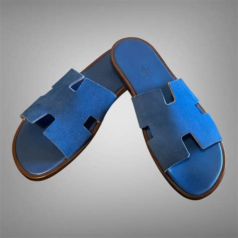 HERMES Suede Izmir Sandal Iconic H Cutout Shoes EU 40.5 